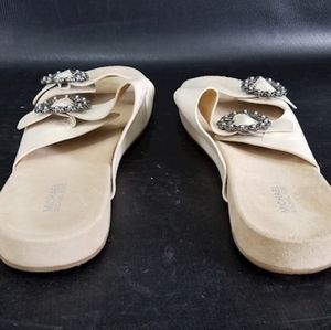 Michael Kors flower buckle slides
